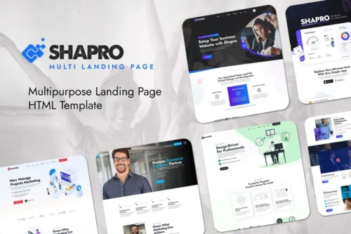 Mua Shapro - Multipurpose Landing Page HTML Responsive giá rẻ