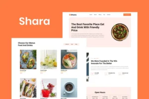 Mua Shara - Food & Drink Landing Page Template giá rẻ