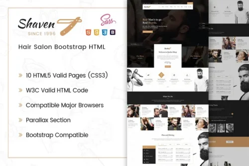 Mua Shaven - Salon HTML Template giá rẻ
