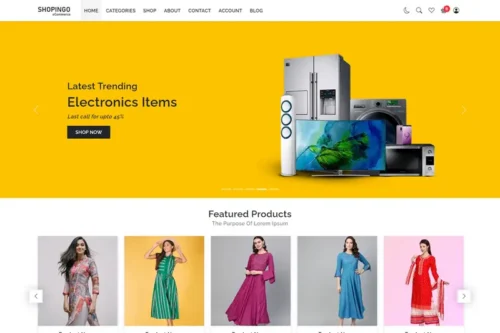 Mua Shopingo - eCommerce HTML Template giá rẻ