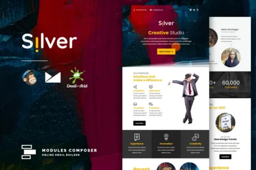 Mua Silver - Agency & Startup Responsive Email giá rẻ