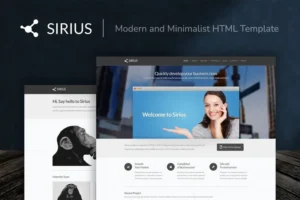 Mua Sirius - Modern and Minimalist HTML Template giá rẻ