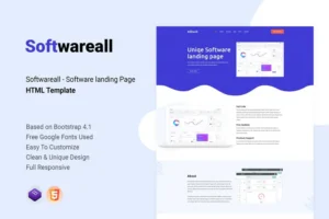 Mua Softwareall - Software landing Page HTML Template giá rẻ