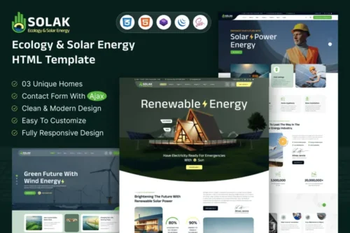 Mua Solak -Ecology & Solar Energy HTML Template giá rẻ