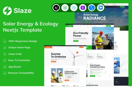 Mua Solar Energy & Ecology NextJS Template giá rẻ