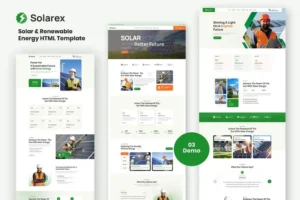 Mua Solarex - Solar & Renewable Energy HTML Template giá rẻ