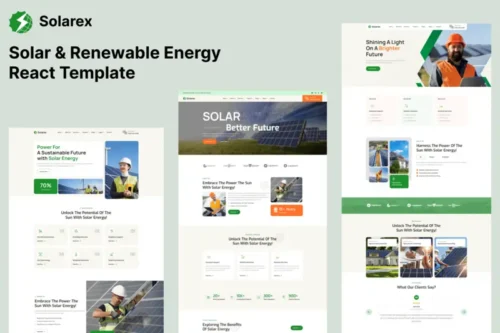 Mua Solarex - Solar & Renewable Energy React Template giá rẻ