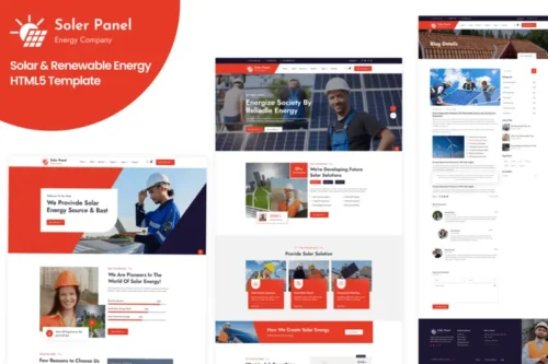 Mua SolerPanel-Solar & Renewable Energy HTML5 Template giá rẻ