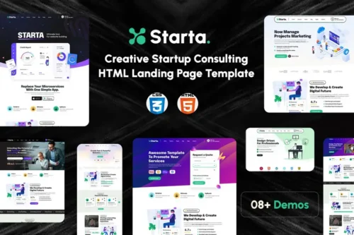 Mua Starta - Creative Startup Agency HTML Template giá rẻ
