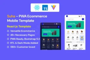 Mua Suha - PWA Ecommerce Mobile React JS Template giá rẻ