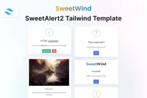 Mua SweetWind - Tailwind CSS SweetAlert2 HTML Template giá rẻ