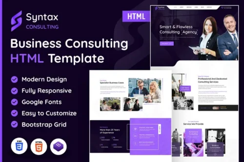 Mua Syntax | Consulting Services HTML Template giá rẻ
