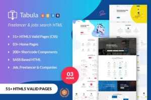 Mua Tabula Freelancer and Jobs HTML Template giá rẻ