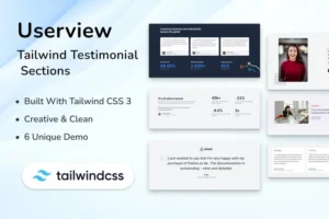 Mua Tailwind Templates & Testimonial UI Kit - Userview giá rẻ
