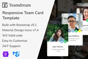 Mua Teamdream - Responsive Team Card Bootstrap giá rẻ
