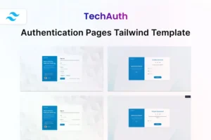 Mua TechAuth - Auth Pages Tailwind CSS 3 HTML Template giá rẻ