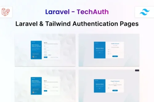 Mua TechAuth - Laravel Auth Pages Tailwind Template giá rẻ