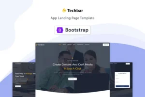 Mua Techbar - Responsive Landing Page Template giá rẻ