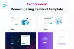 Mua TechDomain - HTML & CSS Domain Tailwind Template giá rẻ