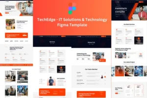 Mua TechEdge - IT Solution & Technology Figma Template giá rẻ