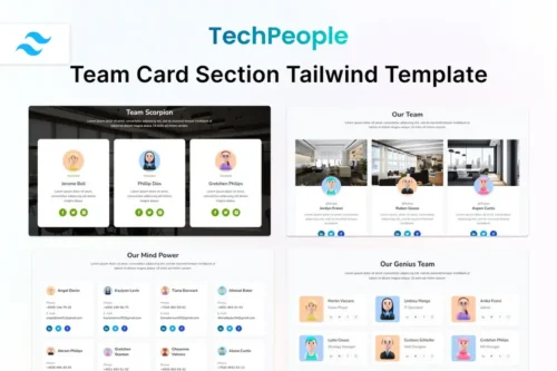 Mua TechPeople - Team Card Tailwind & HTML Template giá rẻ