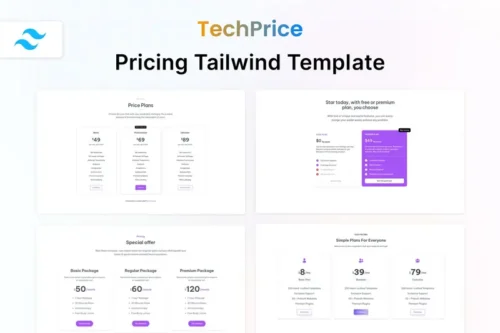 Mua Techprice - Tailwind Pricing Table HTML Template giá rẻ