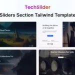 TechSlider – Hero Slider Section Tailwind Template