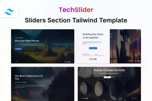 Mua TechSlider - Hero Slider Section Tailwind Template giá rẻ