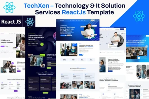 Mua TechXen - It Solution Services ReactJs Template giá rẻ