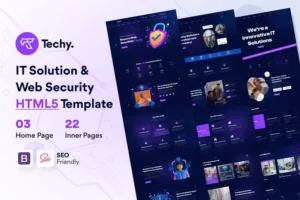 Mua Techy – IT Solution & Web Security HTML5 Template giá rẻ