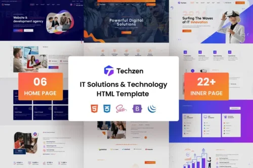 Mua Techzen - IT Solutions & Technology HTML Template giá rẻ