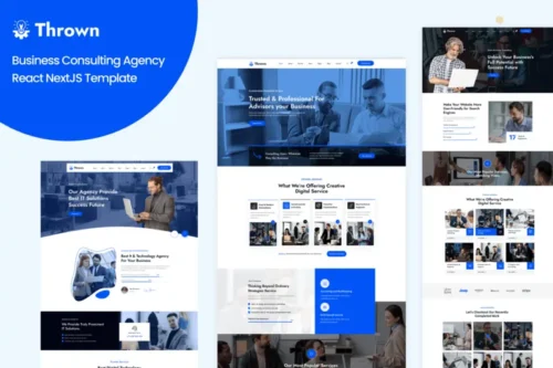 Mua Thrown-Business Agency React NextJS Template giá rẻ