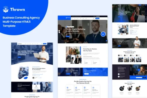 Mua Thrown-Business Consulting Agency HTML5 Template giá rẻ
