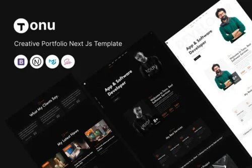 Mua Tonu - Creative Portfolio Next Js Template giá rẻ