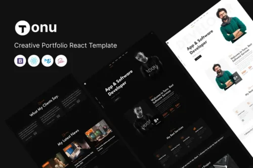 Mua Tonu - Creative Portfolio React Template giá rẻ