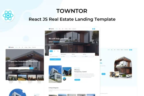Mua Towntor - React Js Real Estate Template giá rẻ