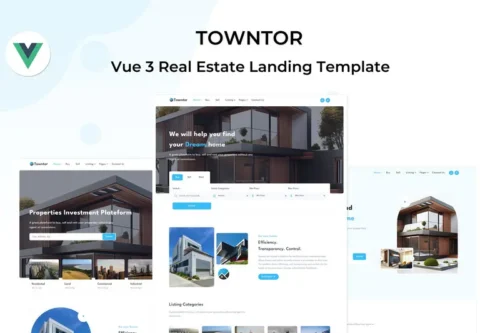 Mua Towntor - Vue Real Estate & Property Template giá rẻ