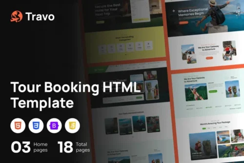 Mua Travo - Tour Booking Html Template giá rẻ