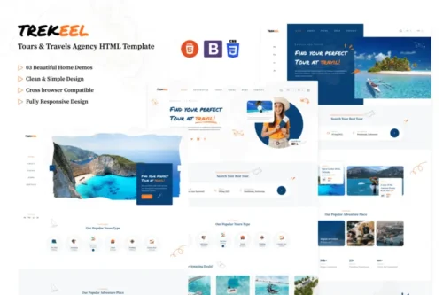 Mua Trekee-Tours & Travels Agency HTML Template giá rẻ