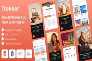Mua Trekker - Travel Mobile App Next.js Template giá rẻ