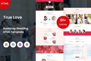 Mua True Love - Bootstrap Wedding Template giá rẻ