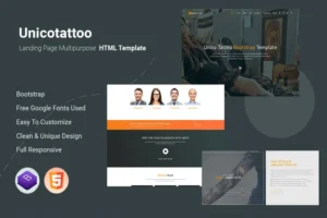 Mua Unico tattoo - Multipurpose Landing Page Template giá rẻ