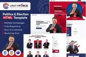 Mua UnityForce | Politics & Election HTML Template giá rẻ