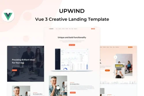Mua Upwind - Vue Creative Landing Template giá rẻ