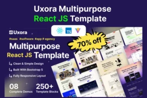Mua Uxora - Software, SaaS & Startup React JS Template giá rẻ