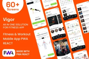 Mua Vigor - Fitness & Gym Workout Mobile App PWA HTML giá rẻ