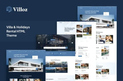 Mua Villoz - Villa & Holidays Rental HTML Template giá rẻ