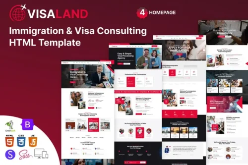Mua Visaland – Immigration & Visa Consulting HTML giá rẻ