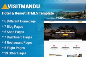 Mua Visitmandu - Hotel & Resort HTML5 Template giá rẻ