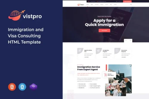 Mua Vistpro - immigration and Visa Consulting Template giá rẻ